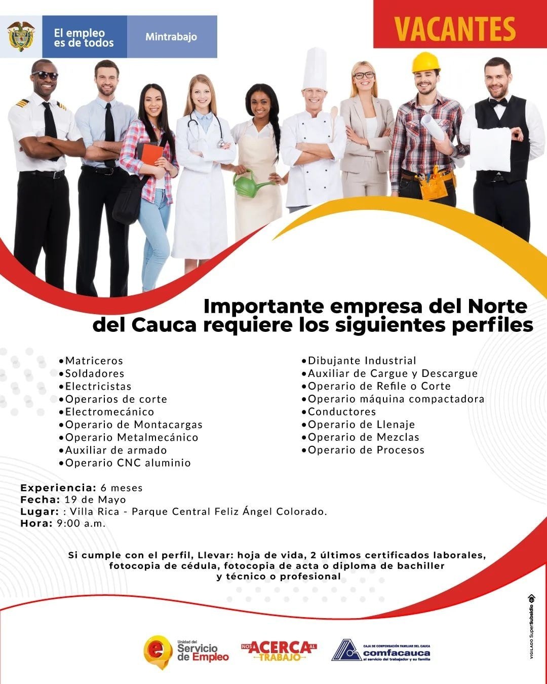 OFERTAS DE EMPLEO EN EL NORTE DEL CAUCA