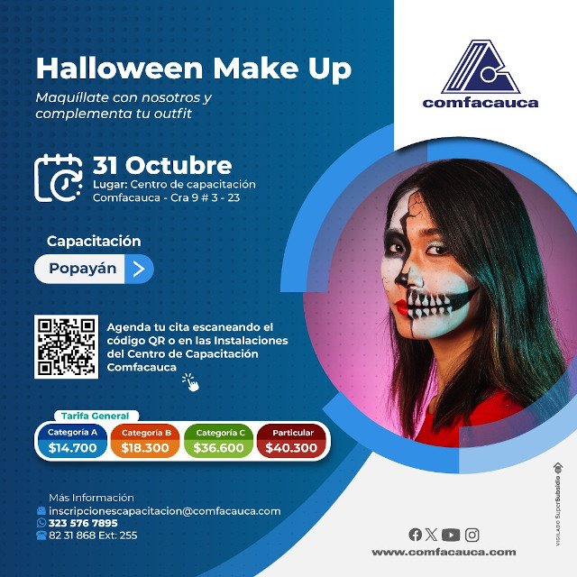 Prepara tu maquillaje artístico para Halloween en Popayán - Comfacauca
