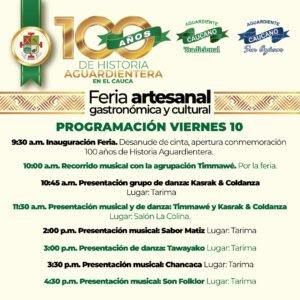 Programacion 100 años de historia aguardientera - Industria Licorera del Cauca-