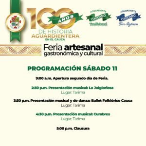 Programacion 100 años de historia aguardientera - Industria Licorera del Cauca