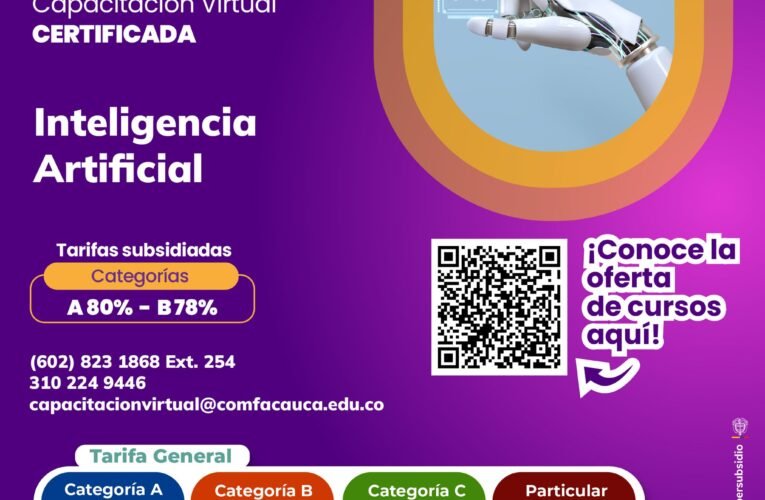 🤖🧠 ¡Sumérgete en el futuro! Aprende Inteligencia Artificial con Comfacauca. 🧠🤖