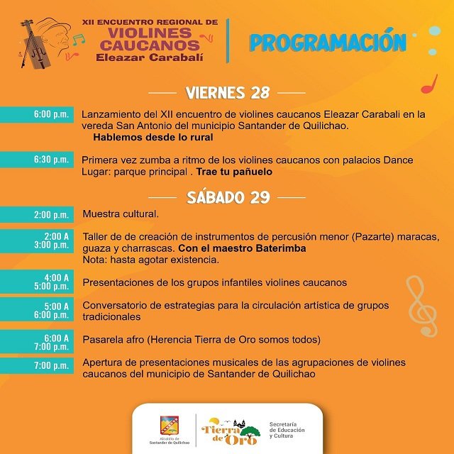 Quilichao se Prepara para el XII Encuentro Regional de Violines Caucanos