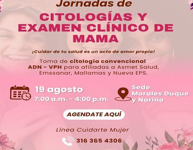 Quilisalud Realiza Jornada de Citología y Examen de Mama en Sedes Nariño y Morales Duque