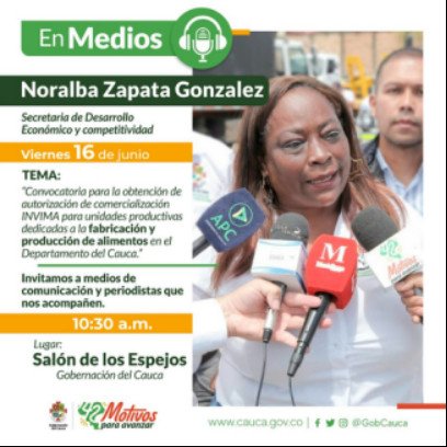 Rueda de prensa para lanzamiento de la convocatoria 22Gestion de los tramites legales y pago de los registros sanitarios del INVIMA para mas de 120 unidades productivas del Cauca 1