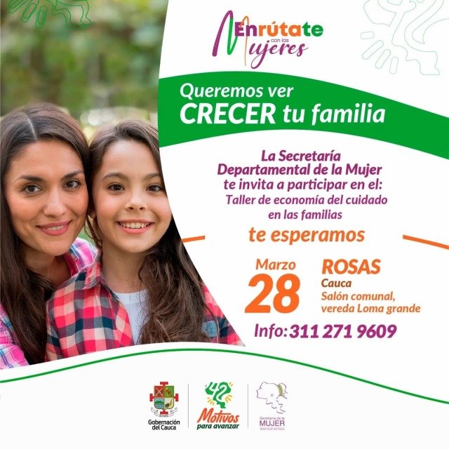 Ruta de empleabilidad. Taller de economia del cuidado en la familia