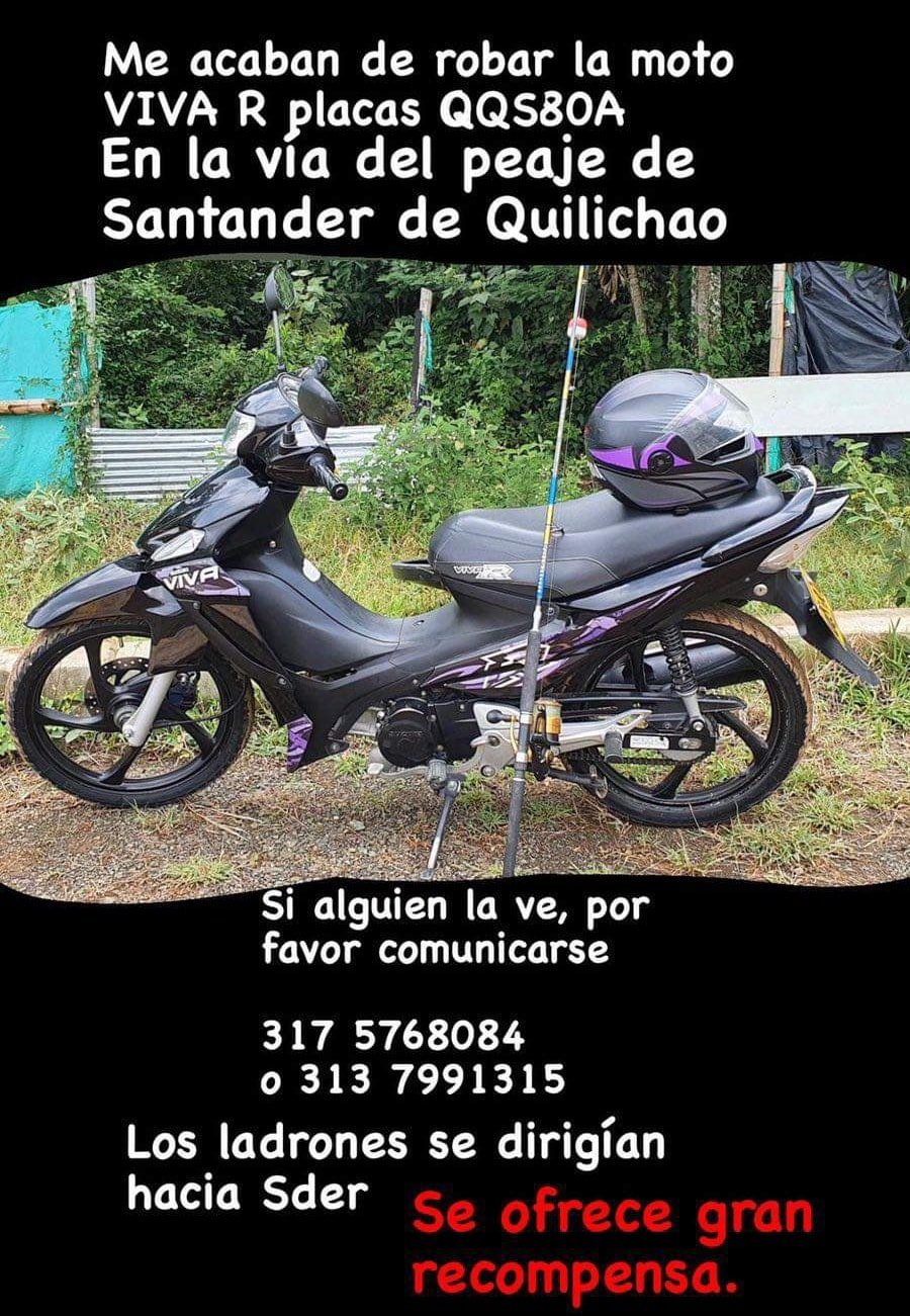 SE ROBARON ESTA MOTOCICLETA