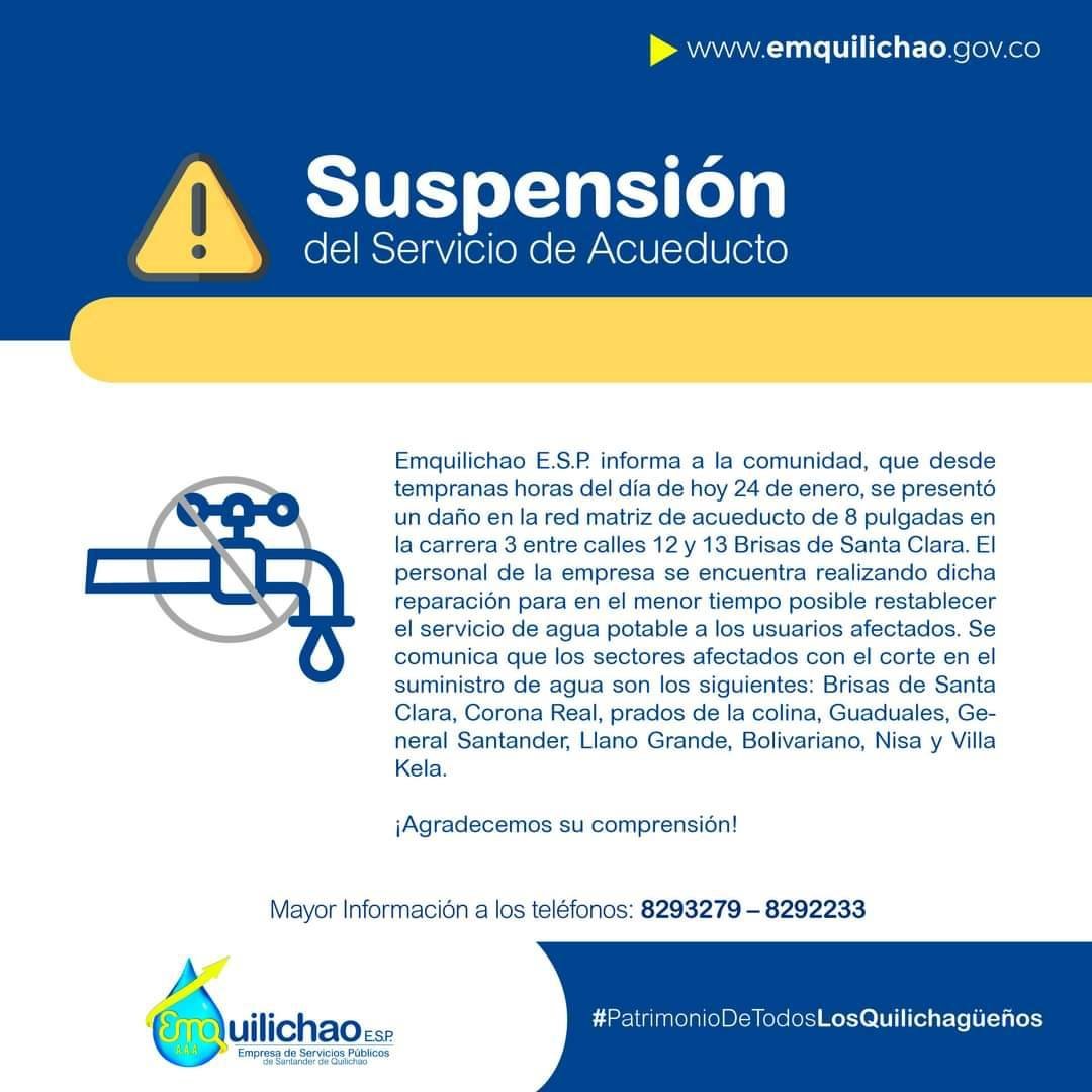 SUSPENSIÓN DEL SERVICIO DE ACUEDUCTO