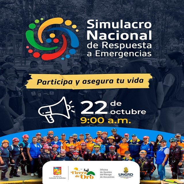 Santander de Quilichao Invita a Participar en el Simulacro Nacional de Respuesta