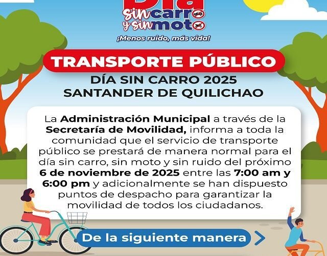 Santander de Quilichao Vive el Día sin Carro, sin Moto y sin Ruido 2025