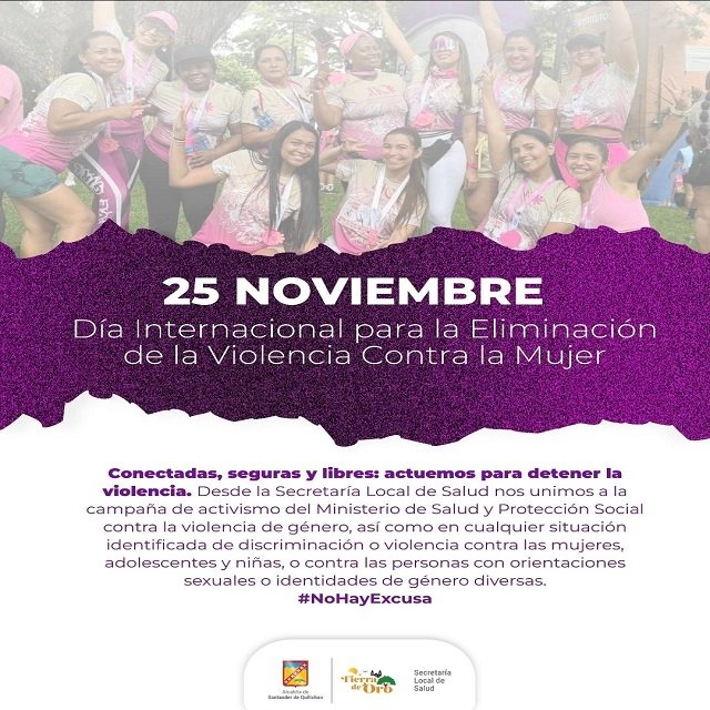 Secretaría Local de Salud de Quilichao se Une a la Campaña #NoHayExcusa contra la Violencia de Género
