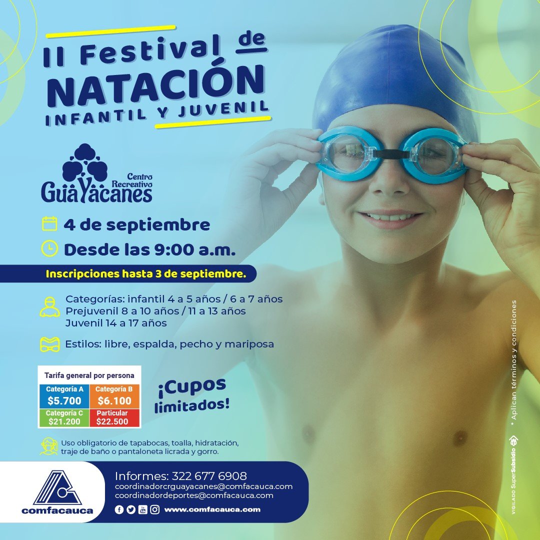 Segundo festival de natacion - Comfacauca