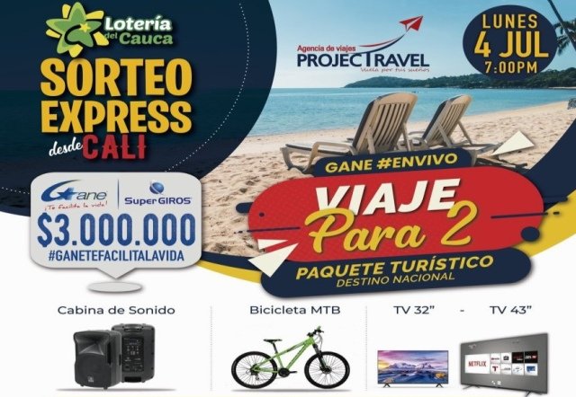Sorteo Express Loteria del Cauca desde Cali 3