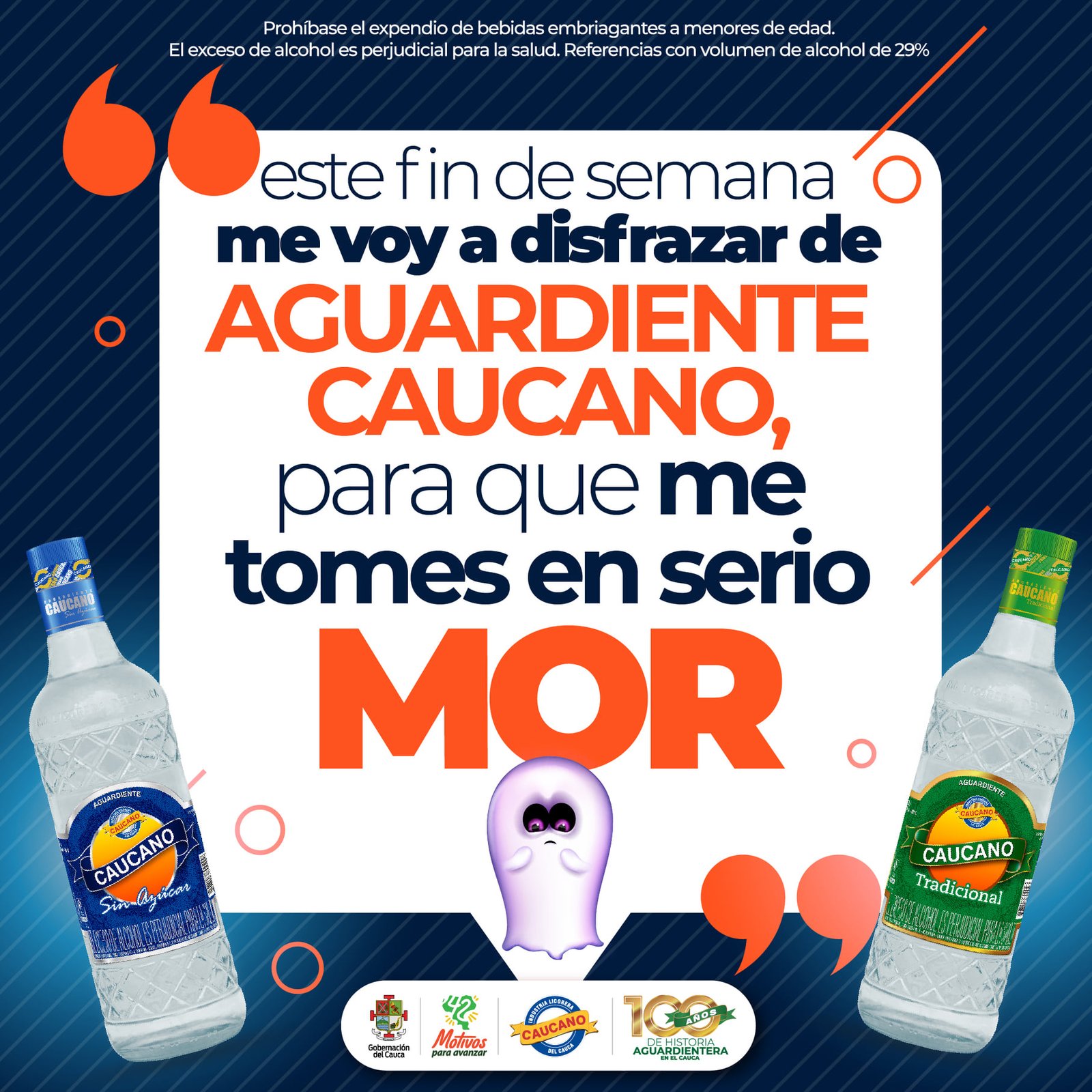 TÓMAME en serio MOR!, como a un litro de Aguardiente Caucano