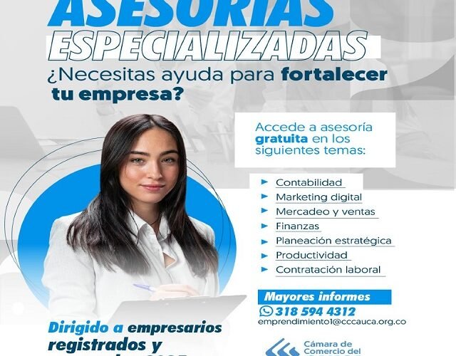 🚀💡 ¿Tu empresa necesita un impulso? ¡La Cámara de Comercio del Cauca te asesora GRATIS! 💡🚀