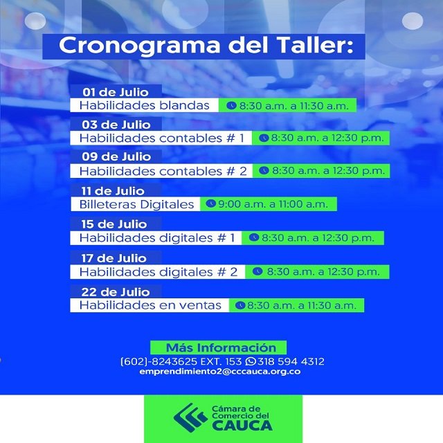 Tu tienda tiene el poder de crecer! La Cámara de Comercio del Cauca presenta Transforma-T