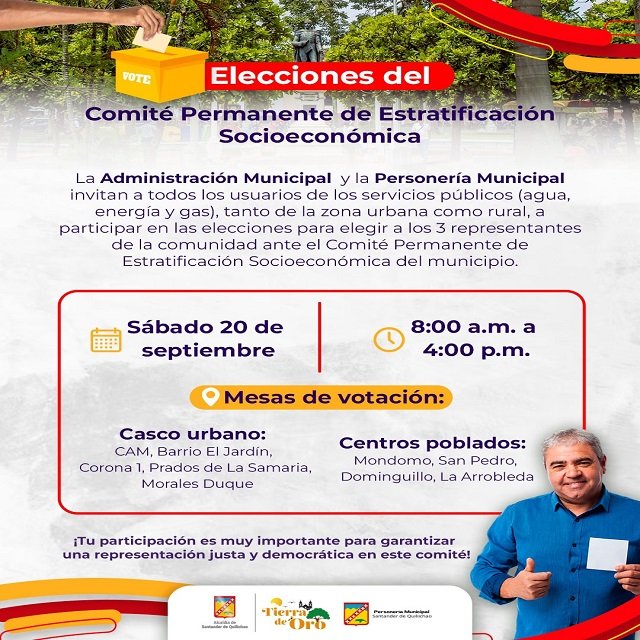 Tu voz cuenta - La Alcaldía invita a participar en las elecciones del Comité Permanente de Estratificación Socioeconómica