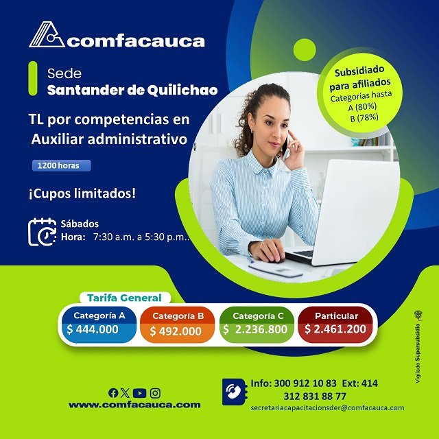 Últimos Cupos - Comfacauca en Santander de Quilichao Cierra Inscripciones para Nuevos Técnicos Laborales