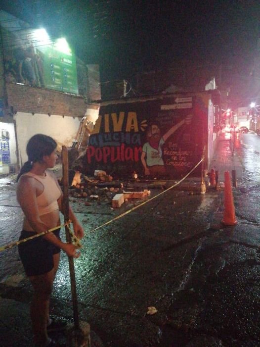 Un mural que dice adios en Santander de Quilichao