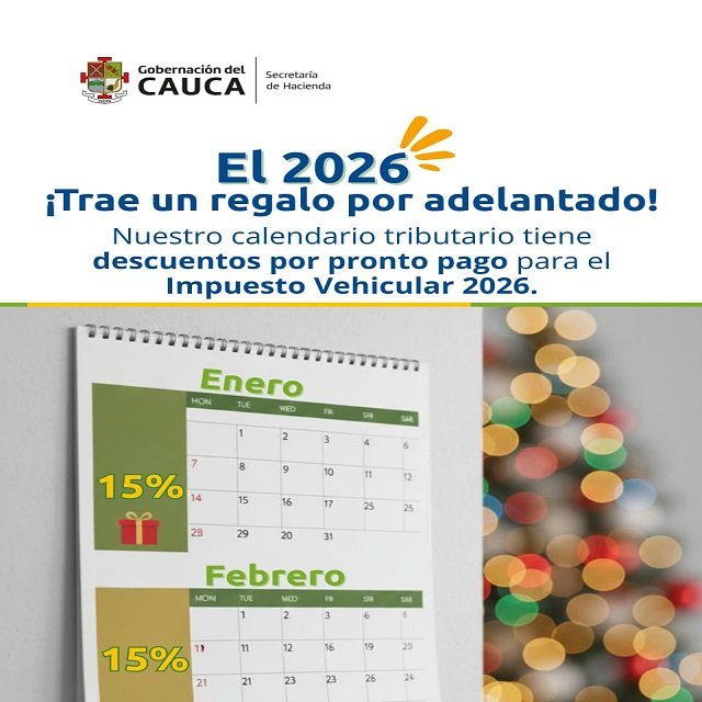 🎁 Un regalo para tu bolsillo: Aprovecha los descuentos del Impuesto Vehicular 2026 29 Un regalo para tu bolsillo Aprovecha los descuentos del Impuesto Vehicular 2026