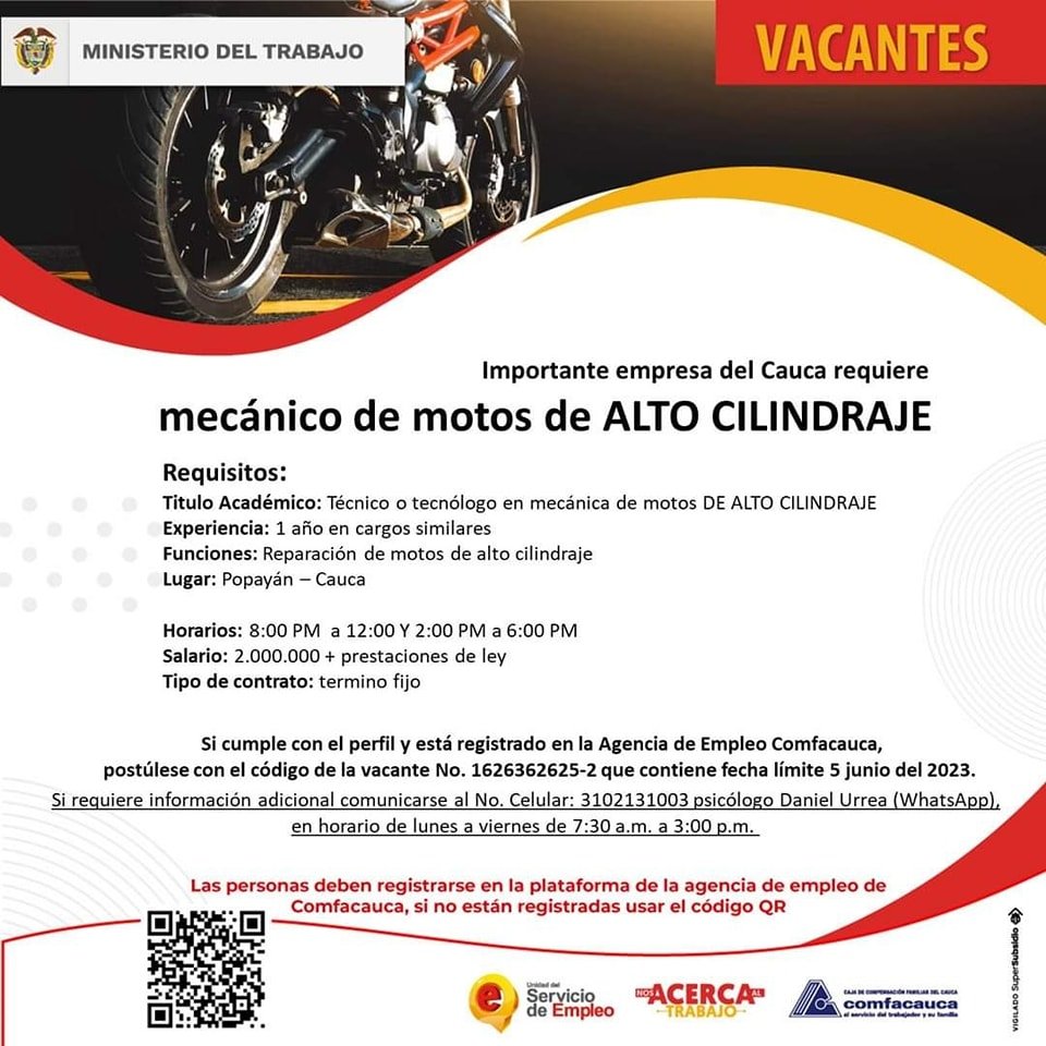 Vacantes - Bolsa de empleo Comfacauca