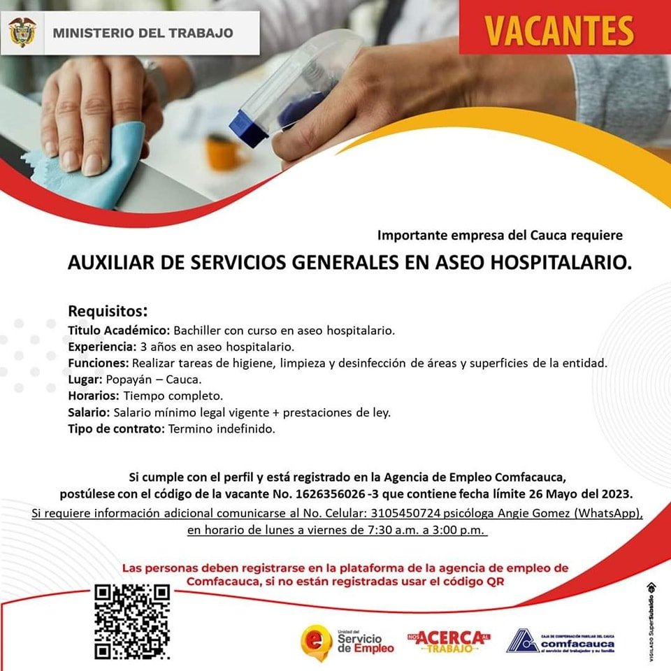 Vacantes - Bolsa de empleo Comfacauca4