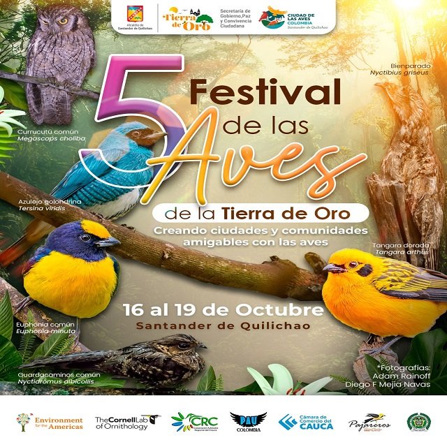 Vuelven los colores y la magia Vive el 5º Festival de las Aves en Santander de Quilichao