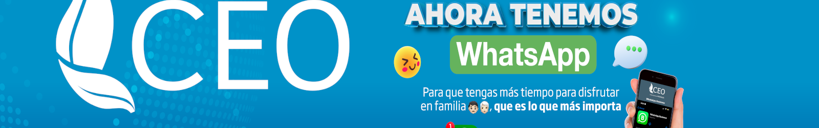 Banner CEO - Ahora tenemos WhatsApp