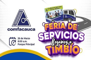 Feria de servicios Comfacauca en #Timbío