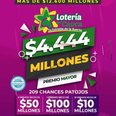 loteria del cauca - 12600 millones nuevo plan de premios