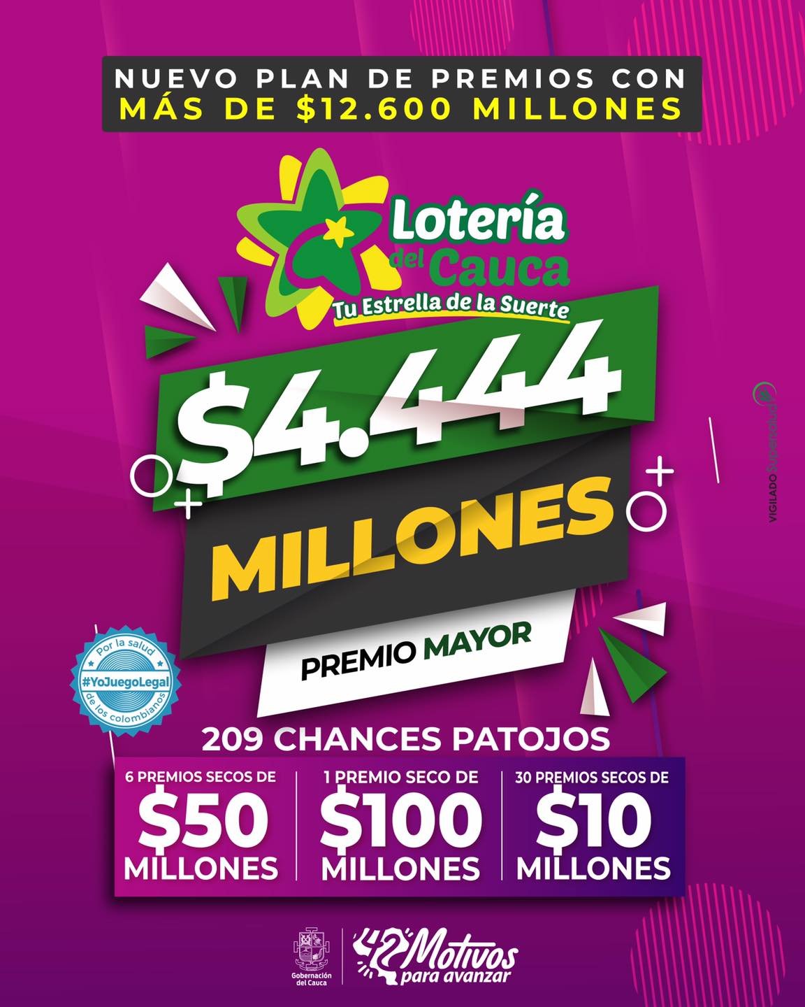 loteria del cauca 12600 millones nuevo plan de premios