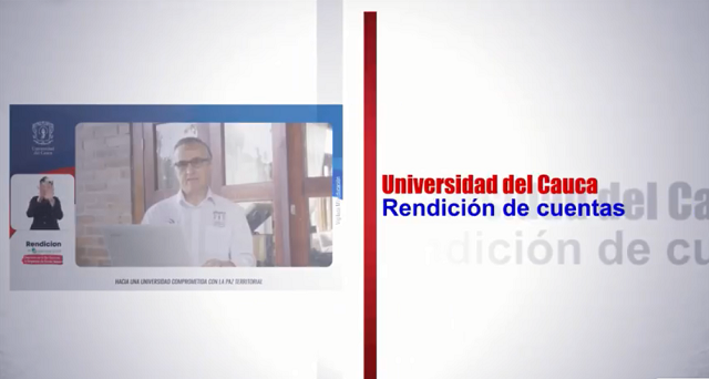 Universidad del Cauca rendición de cuentas vigencia 2020
