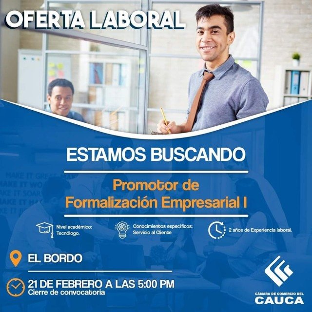 #trabajosihay postulate - Camara de Comercio del Cauca-
