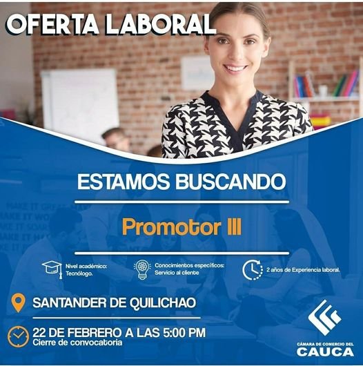 #trabajosihay postulate- Camara de Comercio del Cauca-