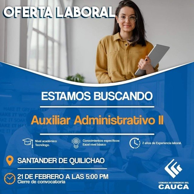#trabajosihay postulate - Camara de Comercio del Cauca
