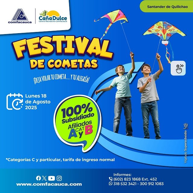 ¡A volar cometas! Santander de Quilichao celebra el Festival Caña Dulce 2025