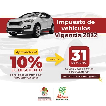 ¡Aprovecha últimos días de descuento en el pago de tu impuesto vehicular!