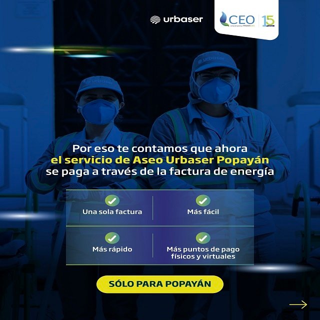 ¡Atención, Popayán! El cobro del servicio de aseo ahora viene en la factura de energía