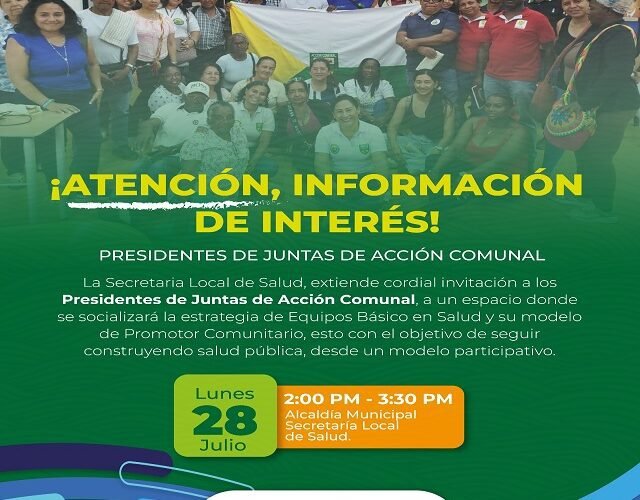 ¡Atención, Presidentes de Juntas de Acción Comunal de #SantanderDeQuilichao!