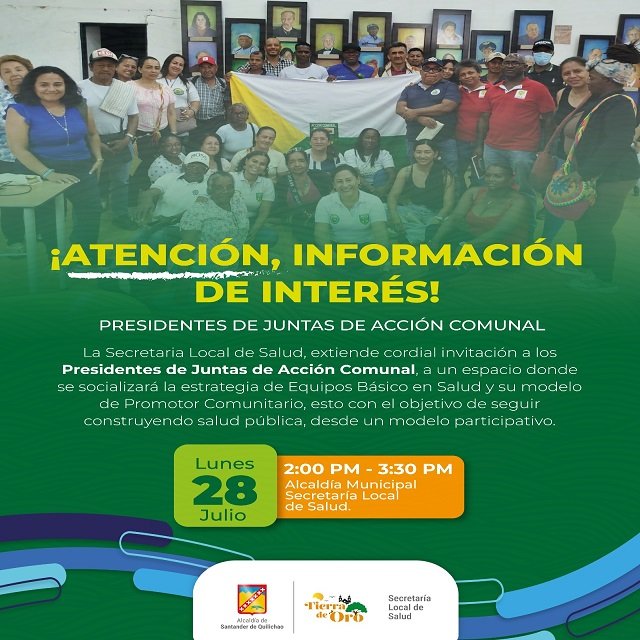 ¡Atención, Presidentes de Juntas de Acción Comunal de #SantanderDeQuilichao!