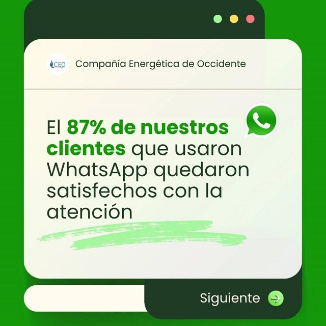 ¡Atención al cliente más rápida! CEO te atiende por WhatsApp