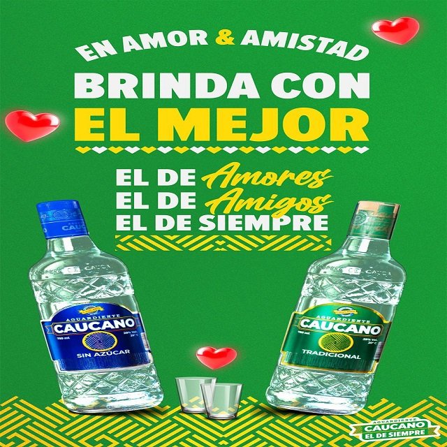 ¡Brindemos por la amistad! Aguardiente Caucano, El de Siempre, el infaltable en tus celebraciones