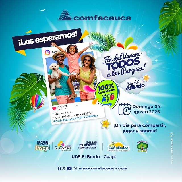 ¡Celebra a lo grande! Comfacauca invita al Día del Afiliado con ingreso 100% subsidiado