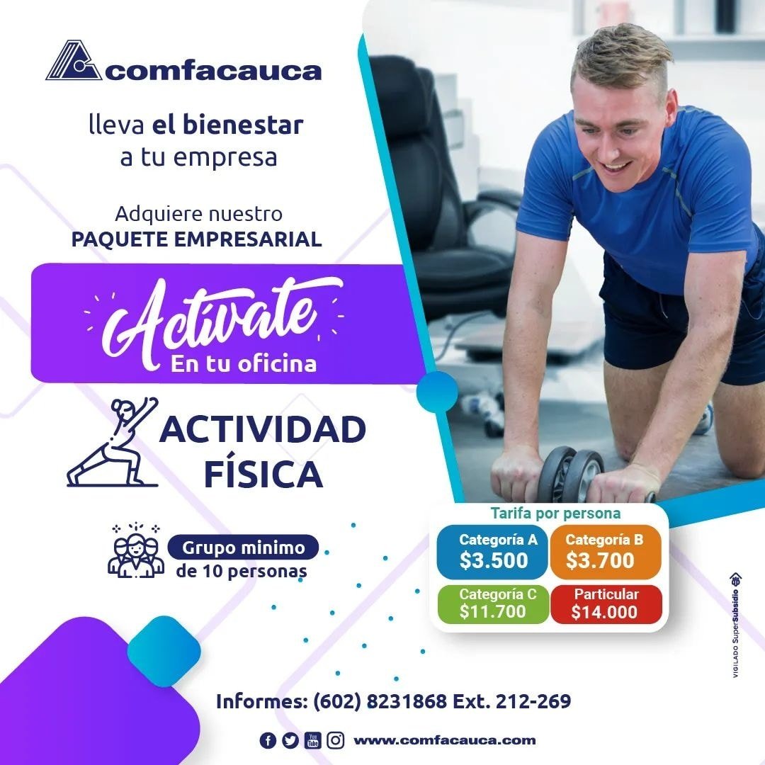 ¡Comfacauca lleva el bienestar a tu empresa!