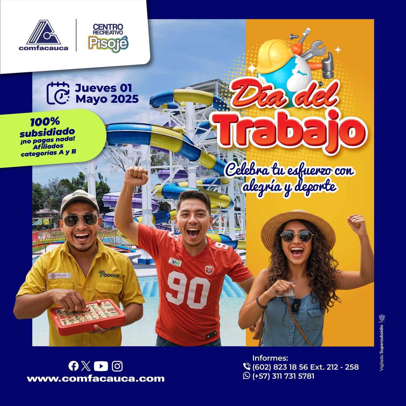 Celebra el Día del Trabajador en Comfacauca Popayán: Jornada de Bienestar y Deporte en Pisojé