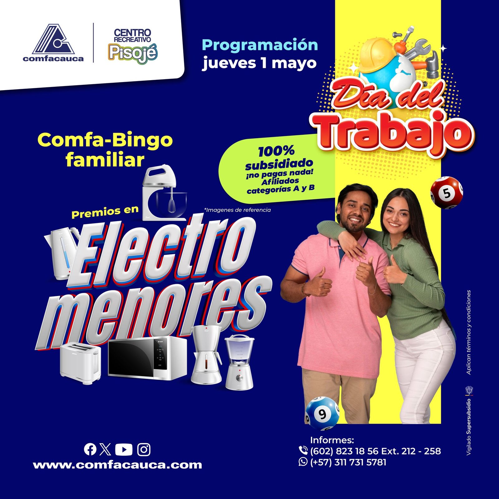 Celebra el Día del Trabajador en Comfacauca Popayán: Jornada de Bienestar y Deporte en Pisojé