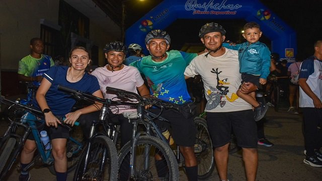 ¡Éxito total! Más de 300 personas participaron en la Ciclorruta Nocturna por los 270 años de Quilichao