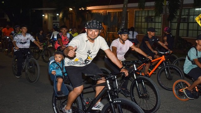 ¡Éxito total! Más de 300 personas participaron en la Ciclorruta Nocturna por los 270 años de Quilichao