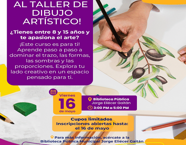 ¡Explora tu talento artístico en Quilichao! 🧒👧 Taller de dibujo gratuito para niños y niñas ✏️🖼️