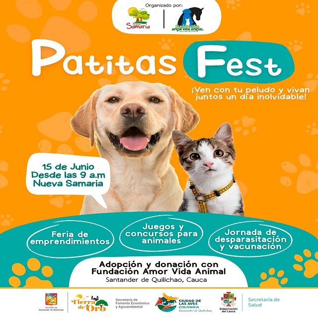 ¡Llega el Patitas Fest a Quilichao! Un día para mimar a tu peludo