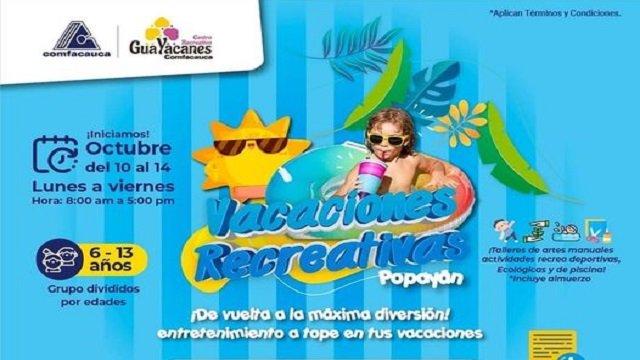 ¡Llegaron las vacaciones recreativas con Comfacauca